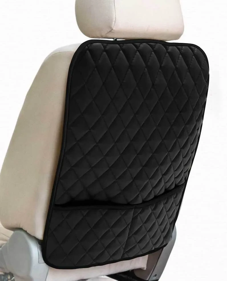 Защитная накидка на спинку переднего сиденья (защита от детских ног) c карманами из экокожи - фото 1 - id-p190928151