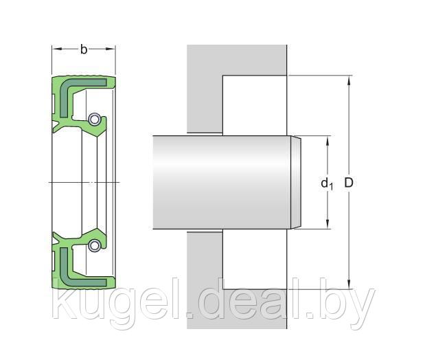 Манжета, 24X37X7 HMSA10 RG, SKF - фото 2 - id-p167731151