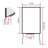 Флипчарт на треноге Attache, 70*100см, лак, полочка, фото 2
