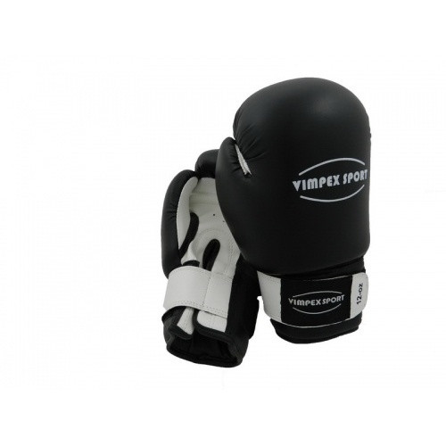 Перчатки боксерские Vimpex Sport 3009 черные - фото 1 - id-p133923578