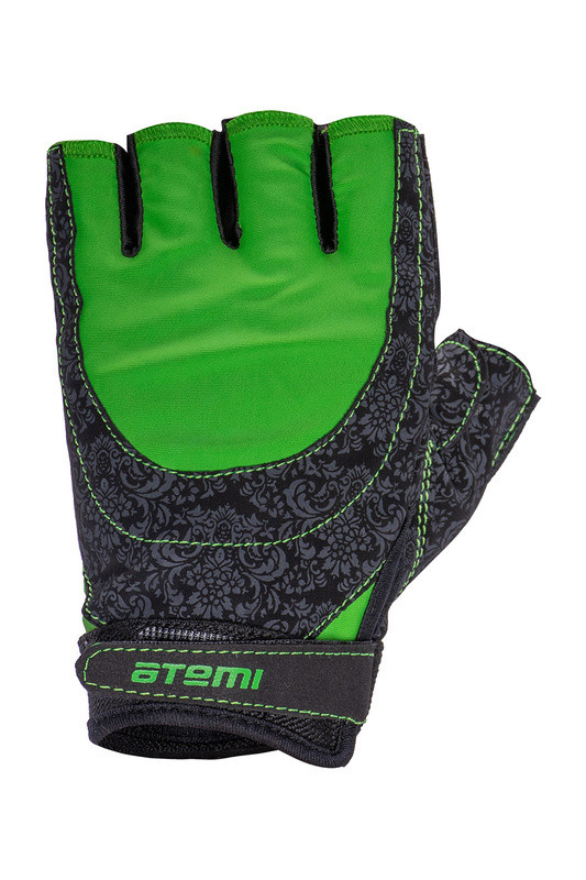 Перчатки д/фитнеса Atemi, AFG06GNS, черно-зеленые, размер S - фото 1 - id-p190936479
