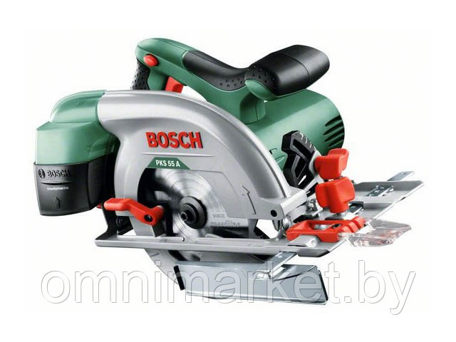 Циркулярная пила BOSCH PKS 55 A в кор. (1200 Вт, 160х20 мм, до 55 мм)