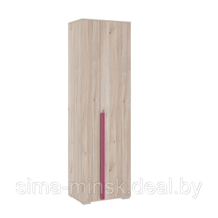 Шкаф двухдверный «Лайк 08.01», 620 × 420 × 2100 мм, цвет дуб мария / фуксия - фото 1 - id-p190964152