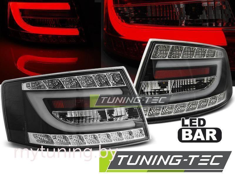 Задние фонари Audi A6 C6 black led