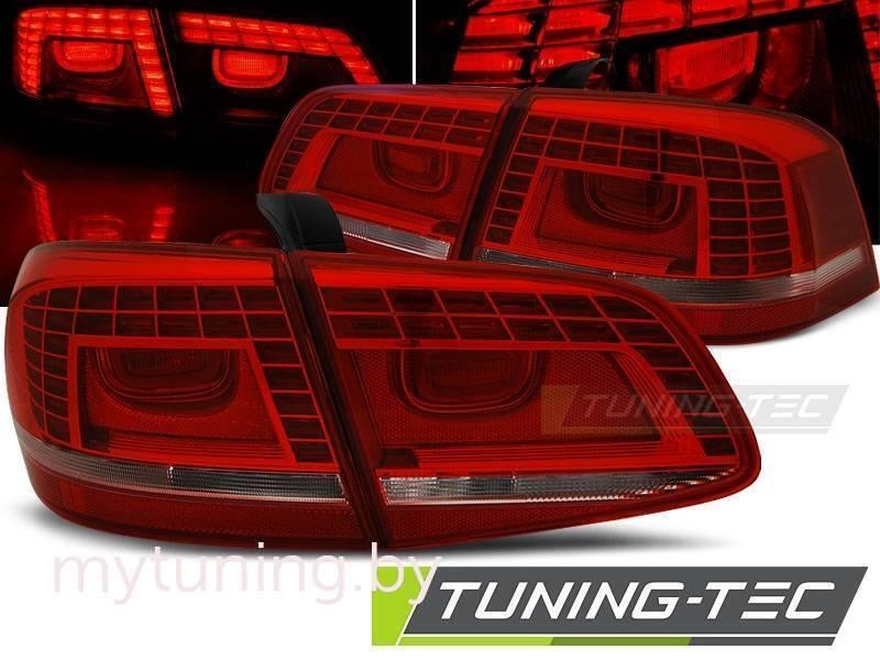 Задние фонари red white led для VW Passat B7