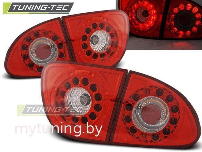 Задние фонари Seat Leon 1 red white led