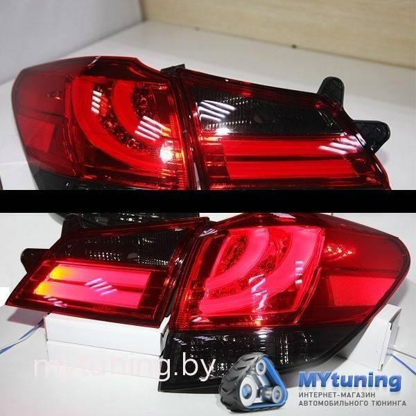 Задние фонари Subaru Outback B14 red black bmw-style LF