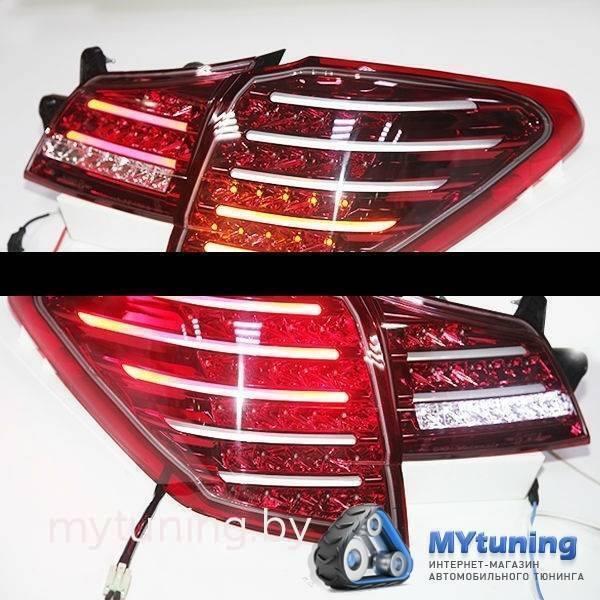 Задние фонари Subaru Outback B14 red white led