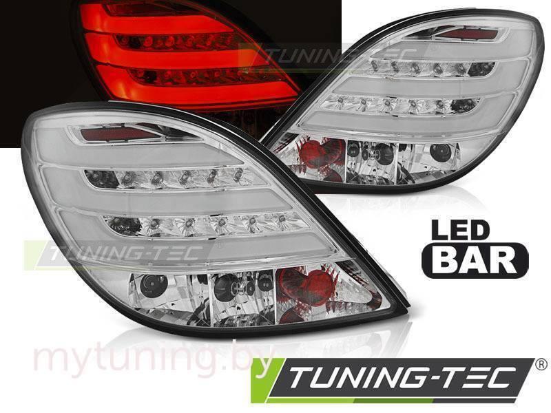 Задние фонари для Peugeot 207 (06-09) LED хромированные