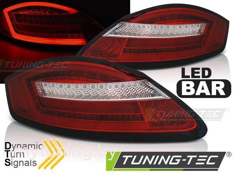 Задние фонари для Porsche Boxster 987 / Cayman 987 (05-08) LED Red Crystal