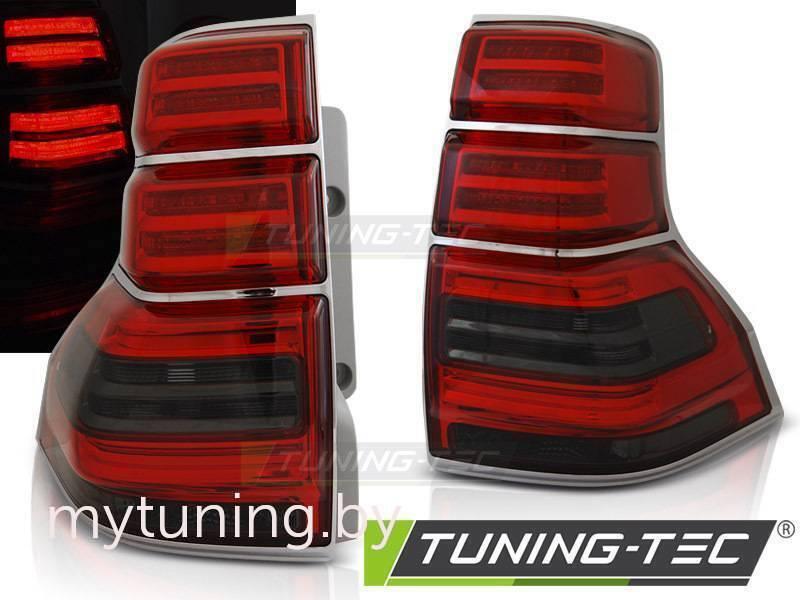 Задние фонари для Toyota Land Cruiser Prdo 150 (09-13) LED Red Smoke