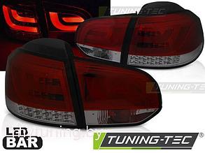 Задние фонари для Volkswagen Golf VI (08-12) LED красные темные