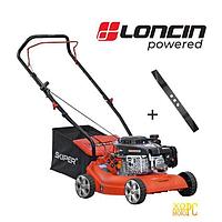 Газонокосилка бензиновая Skiper GW401 (40 см, ручной, Loncin 3,5 лс, пласт дека, травосб.45 л, +НОЖ)