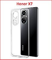 Чехол-накладка для Huawei Honor X7 (силикон) прозрачный с защитой камеры