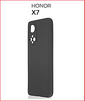 Чехол-накладка для Huawei Honor X7 (силикон) черный с защитой камеры