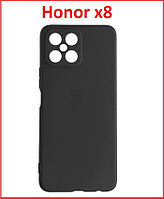 Чехол-накладка для Huawei Honor X8 (силикон) черный с защитой камеры