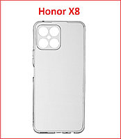 Чехол-накладка для Huawei Honor X8 (силикон) прозрачный с защитой камеры