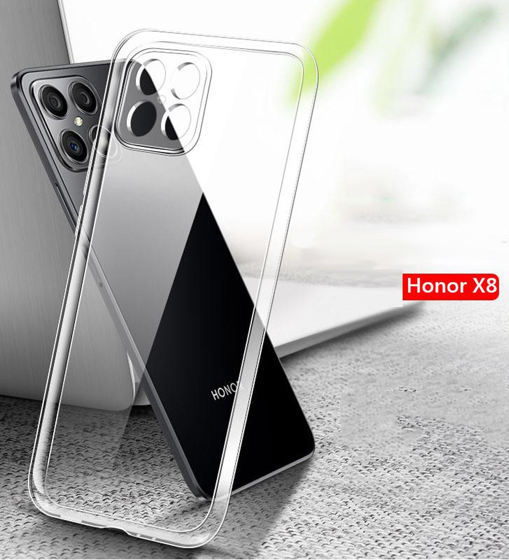 Чехол-накладка для Huawei Honor X8 (силикон) прозрачный с защитой камеры - фото 5 - id-p189646700