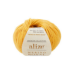 Пряжа Alize Merino Royal цвет 02 горчица