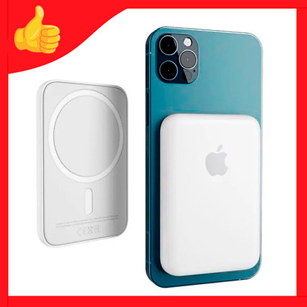 Магнитный беспроводной PowerBank для iPhone с технологией Magsafe (внешний аккумулятор), фото 2