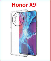 Чехол-накладка для Huawei Honor X9 (силикон) прозрачный с защитой камеры