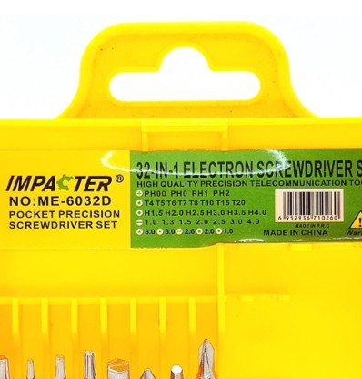 Набор отверток для ремонта электроники Impacter 6032D - фото 2 - id-p190991173
