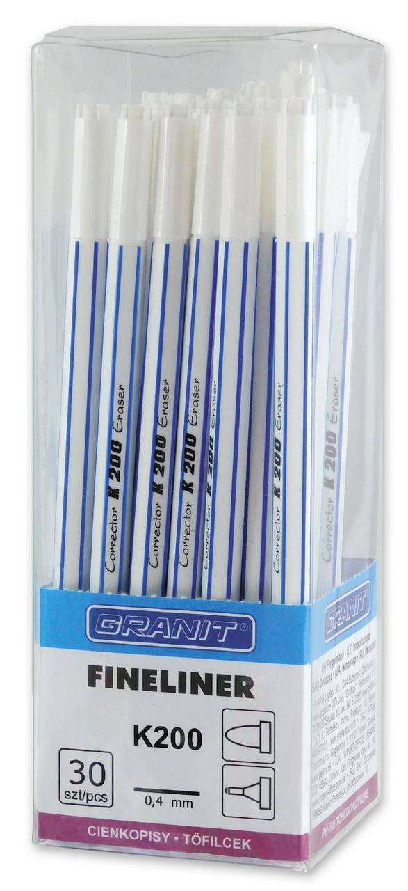 Ручка капиллярная Granit K200 синяя, 0,4 мм с корректором - фото 2 - id-p190991204