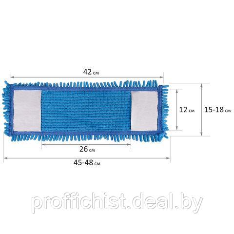 Насадка МОП к-т 4 шт., УНИВЕРСАЛЬНАЯ для швабр 38-42 см (ТИП К), микрофибра букли/синель, LAIMA ЦЕНА БЕЗ НДС - фото 3 - id-p190996320