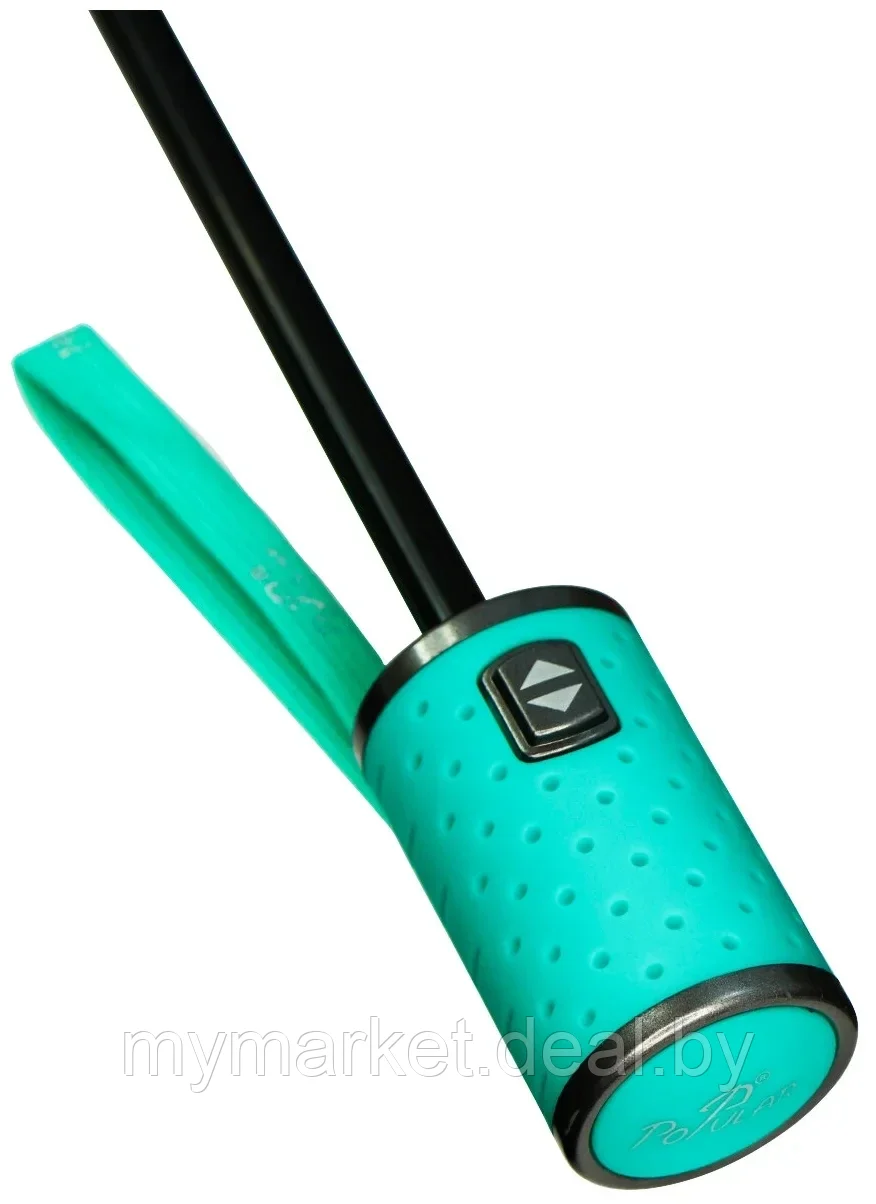 Зонт женский складной полуавтомат Popular "Turquoise drop" (9 спиц усиленные) - фото 5 - id-p190997711