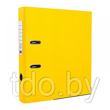 Папка-регистратор ПВХ ЭКО, с металлическим уголком, А4, 50мм, жёлтая