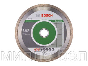 Алмазный круг 180х22 мм по керамике сплошн. STANDARD FOR CERAMIC BOSCH ( сухая резка)