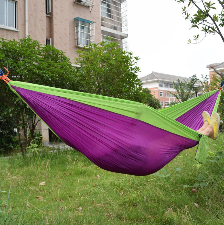 Гамак подвесной двухместный Hammock Swing Ультралёгкий и сверхпрочный (Крепления в комплекте) 270х140 см Цвет: - фото 4 - id-p187107397