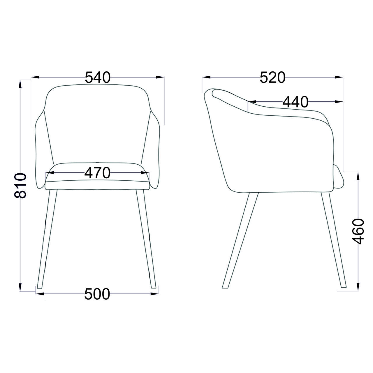 Кресло Orly, серый, ткань - фото 6 - id-p173511634