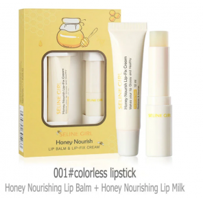 Набор для ухода за губами с экстрактом меда Honey Nourish Lip Balm  Lip-Fix Cream (бальзам  крем для губ)