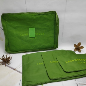 Набор дорожных сумок для путешествий Laundry Pouch, 6 шт Зеленый - фото 1 - id-p151186594