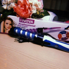 Профессиональная плойка для волос NOVA Professional Hair Curler NHC-5322 (5311) Синяя