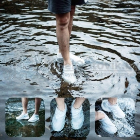 Бахилы (чехлы на обувь) от дождя и песка многоразовые силиконовые Waterproof Silicone Shoe. Суперпрочные - фото 1 - id-p113664227