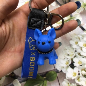 Брелок - подвеска Dog BOOM (с кольцом, карабином и ремешком) Синий - фото 1 - id-p138959189