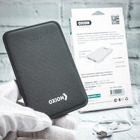 Внешний аккумулятор OXION OPB-1018, 2 USB, 10000 мАч, Li-pol, 2 A, индик. зарядки, черный