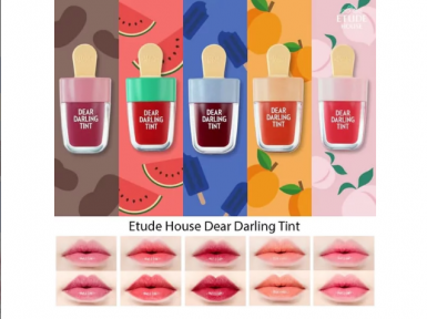 Увлажняющий гелевый тинт для губ с сочными красными тонами Etude House Dear Darling Water Gel Tint , 4,5 g - фото 1 - id-p126456566