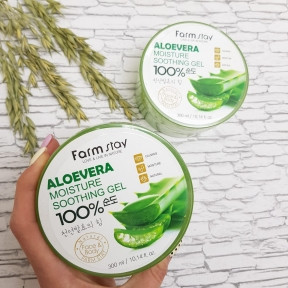 Многофункциональный гель для лица и тела с экстрактом алоэ FarmStay Moisture Soothing Gel Aloevera 100, 300 ml