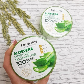 Многофункциональный гель для лица и тела с экстрактом алоэ FarmStay Moisture Soothing Gel Aloevera 100, 300 ml