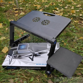 УЦЕНКА Складной cтолик Т9 трансформер для ноутбука Multifunctional Laptop Table с вентиляцией и подставкой - фото 1 - id-p153921549