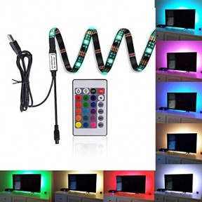 Комплект светодиодной подсветки для домашнего кинотеатра (телевизора) TV LED STRIP 16 colors (2 метра,24 - фото 1 - id-p158903870