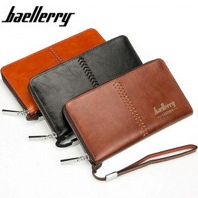 Портмоне Baellerry Leather SW008 (черный, коричневый) Черный