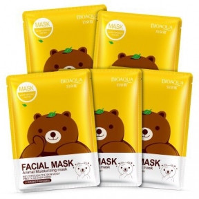 Тканевая маска для лица Bioaqua Facial Mask Animal Moisturizing для увлажнения кожи, 30 гр. С экстрактом - фото 1 - id-p113251510