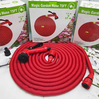 Шланг саморасширяемый садовый для воды Magic Garden Hose (8.5m - 35.3m) NEW ОРИГИНАЛ с пулевизатором Красный