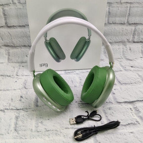 Беспроводные Hifi 3.0 наушники Stereo Headphone P9 аналог Aple AirPods Max Зеленый