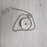 Карманные часы на цепочке Герб Серебро / Белый циферблат, фото 3