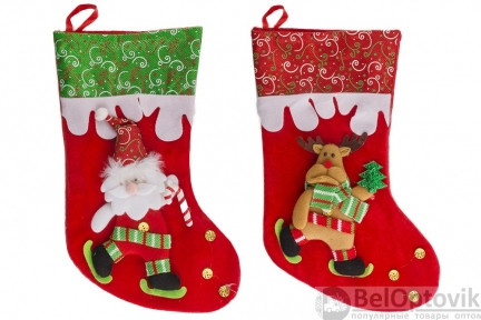 Рождественский носок для подарков 40 см - фото 1 - id-p93847968